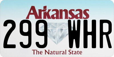 AR license plate 299WHR