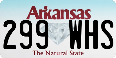 AR license plate 299WHS