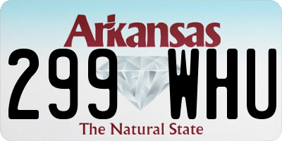AR license plate 299WHU