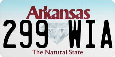 AR license plate 299WIA