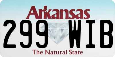 AR license plate 299WIB