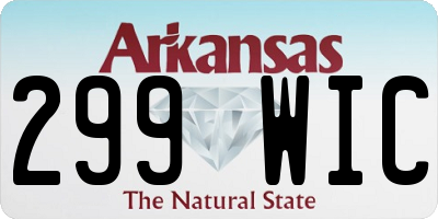 AR license plate 299WIC