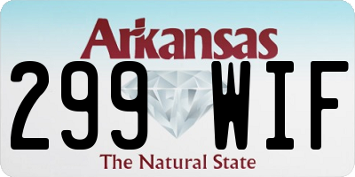 AR license plate 299WIF