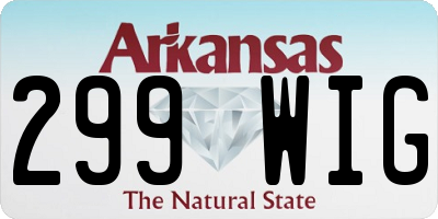 AR license plate 299WIG