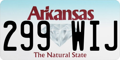AR license plate 299WIJ