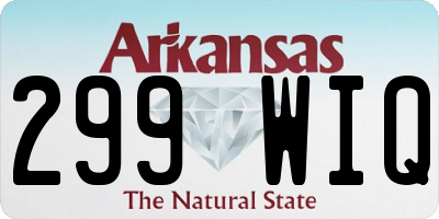 AR license plate 299WIQ