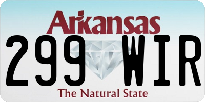AR license plate 299WIR