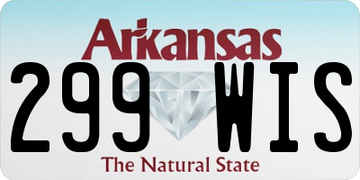 AR license plate 299WIS