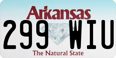 AR license plate 299WIU