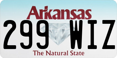 AR license plate 299WIZ