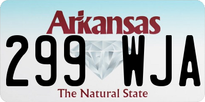AR license plate 299WJA