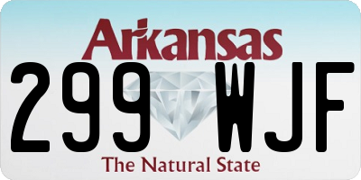 AR license plate 299WJF