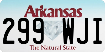 AR license plate 299WJI