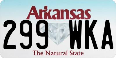 AR license plate 299WKA