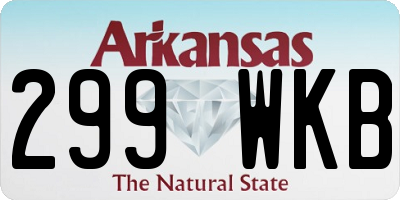 AR license plate 299WKB