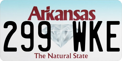AR license plate 299WKE