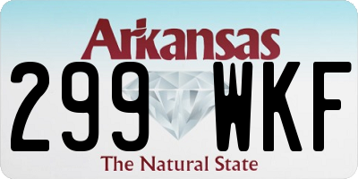AR license plate 299WKF
