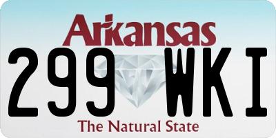 AR license plate 299WKI