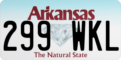 AR license plate 299WKL