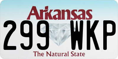 AR license plate 299WKP