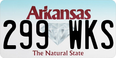 AR license plate 299WKS