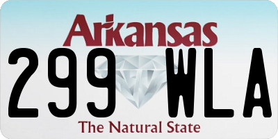 AR license plate 299WLA