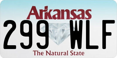 AR license plate 299WLF