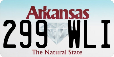 AR license plate 299WLI