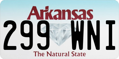 AR license plate 299WNI