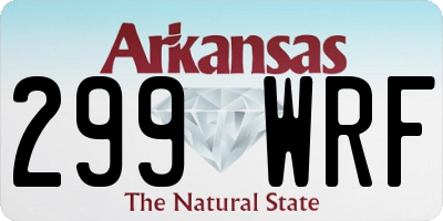 AR license plate 299WRF
