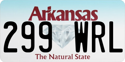 AR license plate 299WRL