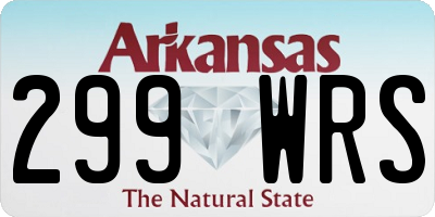 AR license plate 299WRS