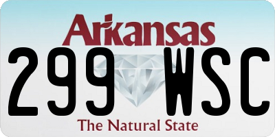 AR license plate 299WSC