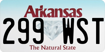 AR license plate 299WST