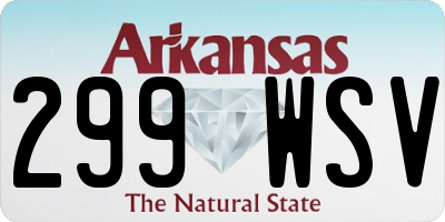 AR license plate 299WSV