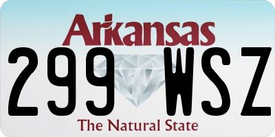 AR license plate 299WSZ