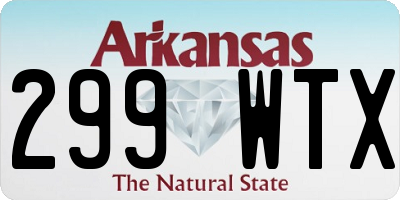 AR license plate 299WTX