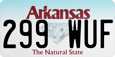 AR license plate 299WUF