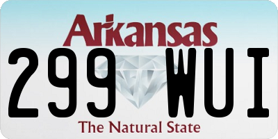 AR license plate 299WUI