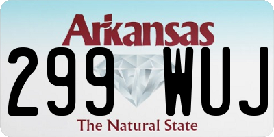 AR license plate 299WUJ