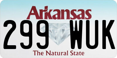 AR license plate 299WUK