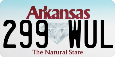 AR license plate 299WUL