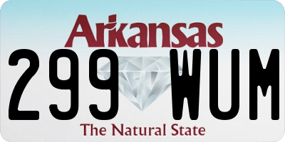 AR license plate 299WUM