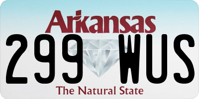 AR license plate 299WUS