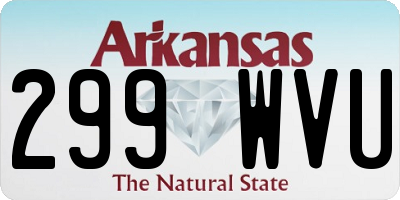 AR license plate 299WVU