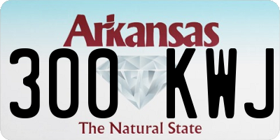 AR license plate 300KWJ