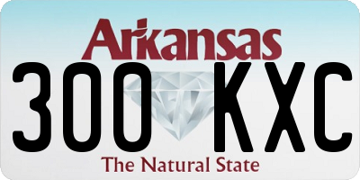 AR license plate 300KXC
