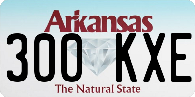 AR license plate 300KXE