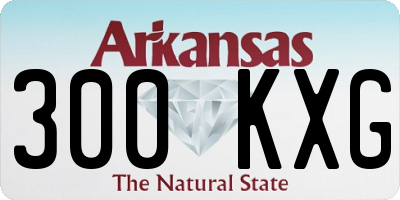 AR license plate 300KXG
