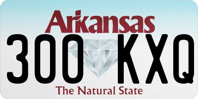AR license plate 300KXQ